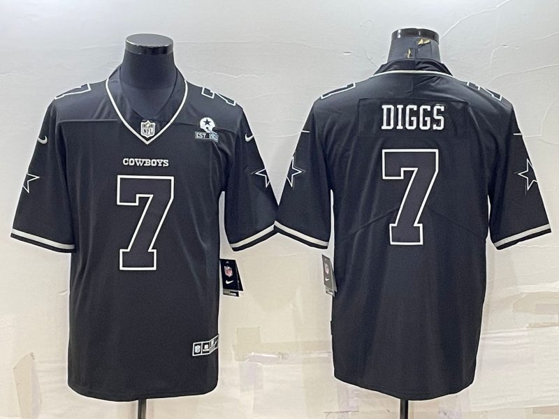Men's Dallas Cowboys Trevon Diggs #7 Black Legend Jersey